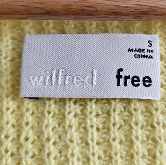 Aritzia Wilfred Free Wolter sweater yellow small merino wool - Picture 9 of 12
